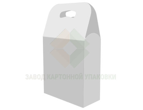 Белая коробка с ручкой 220x60x340